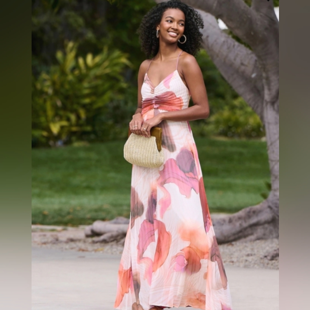 Express floral maxi dress